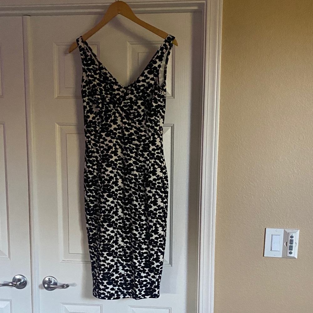 Bettie Page Black and White Midi Dress